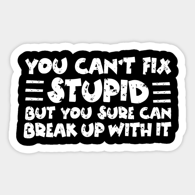 You Can't Fix Stupid Sticker by The WYLD Tribe
